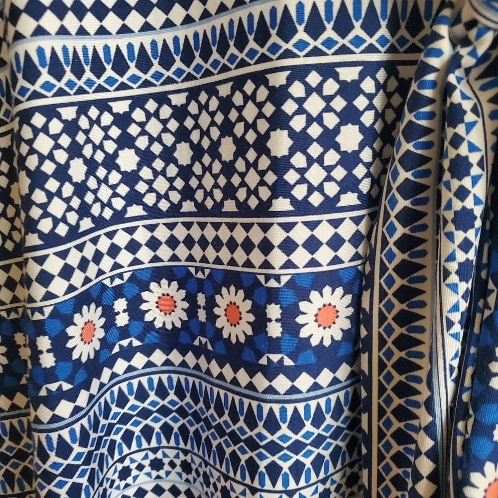 Robert Louis blue maxi skirt with tie waist Small boho chic festival hippie girl